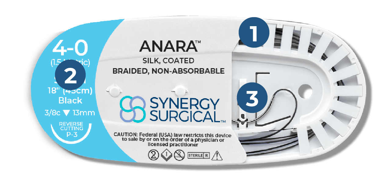 synergy surgical suture package